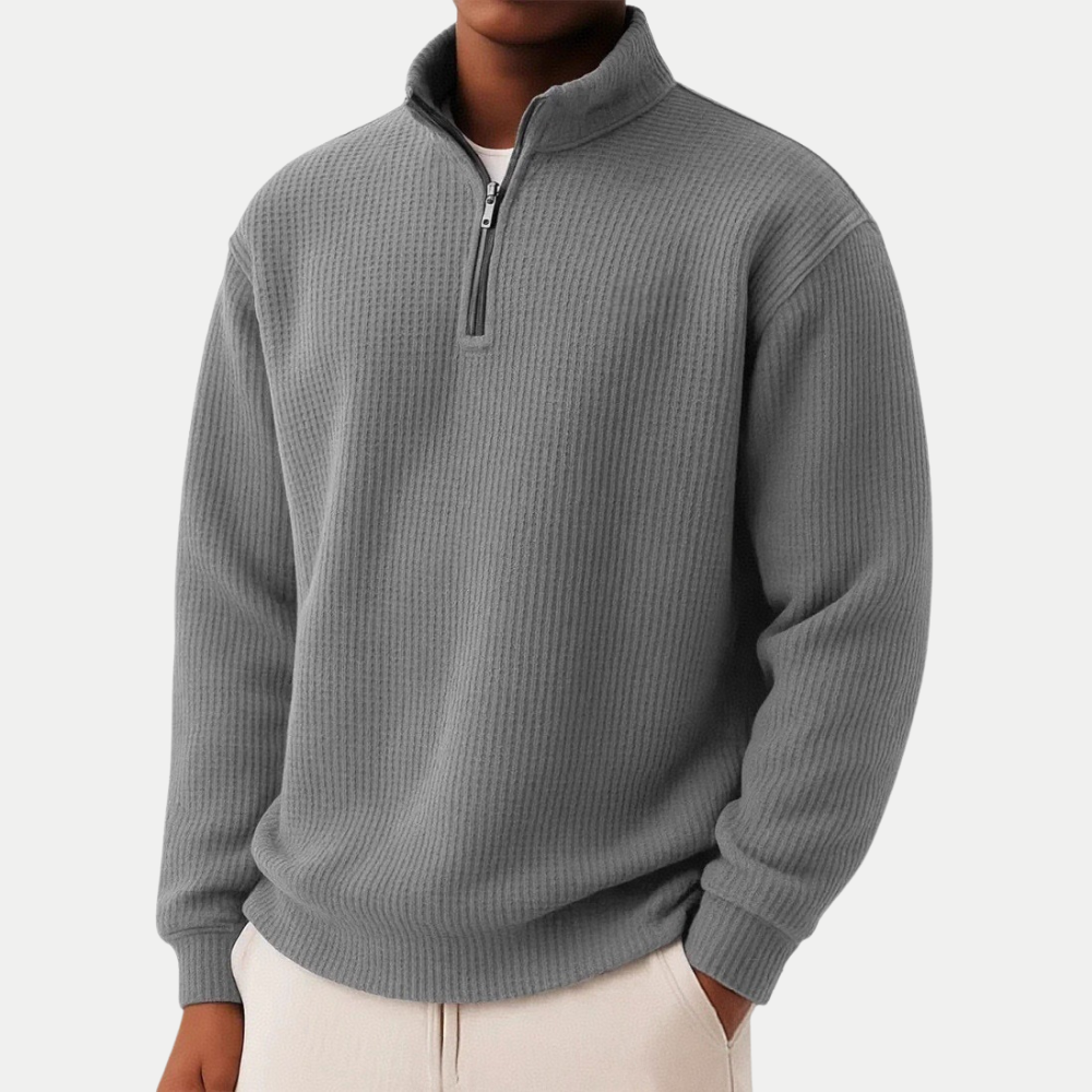 DAMIEN | Pull zippé avec confort quotidien et style intemporel