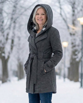 Zelinda | Manteau en Laine à Carreaux