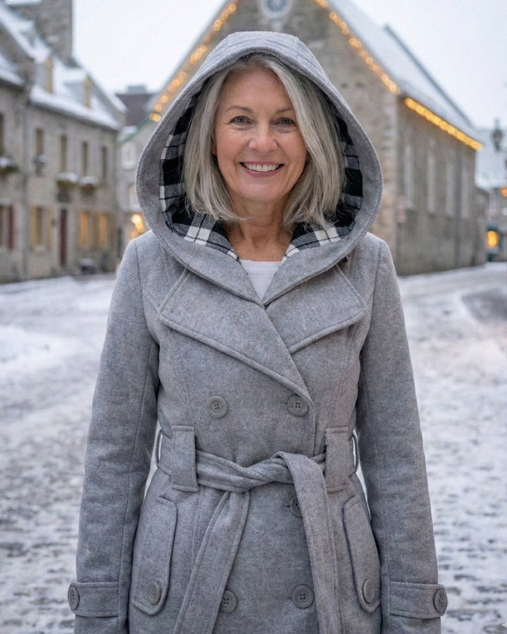 Zelinda | Manteau en Laine à Carreaux