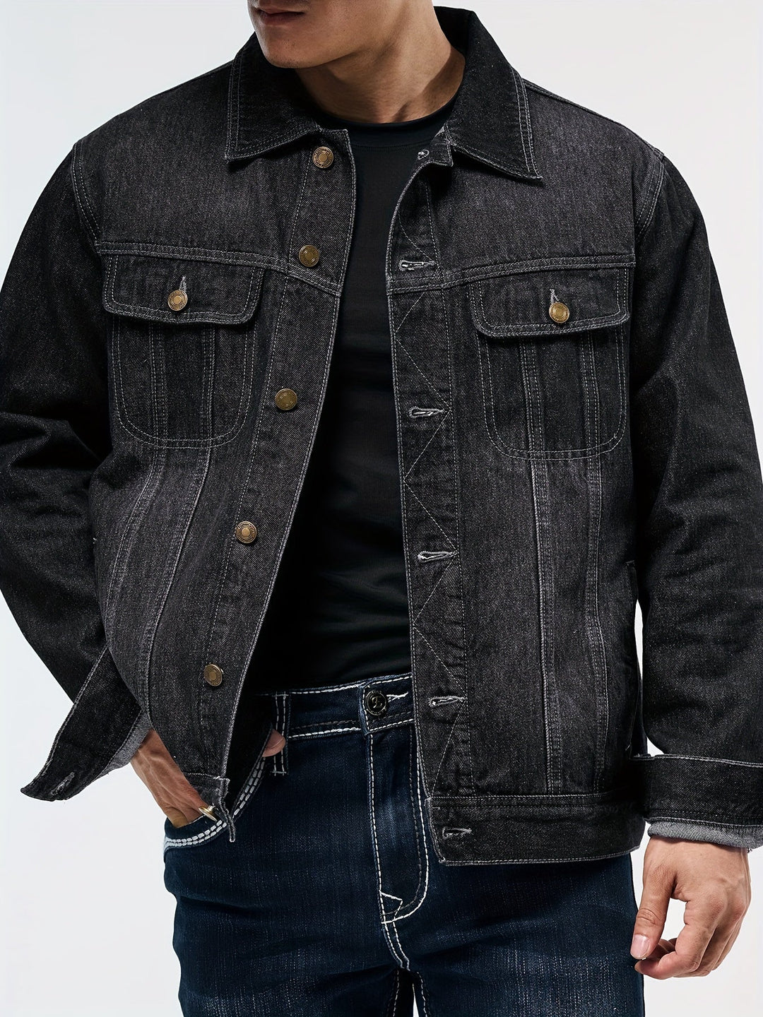 BRYNOUVELLE | Veste en Denim pour Hommes - Vêtement de Travail