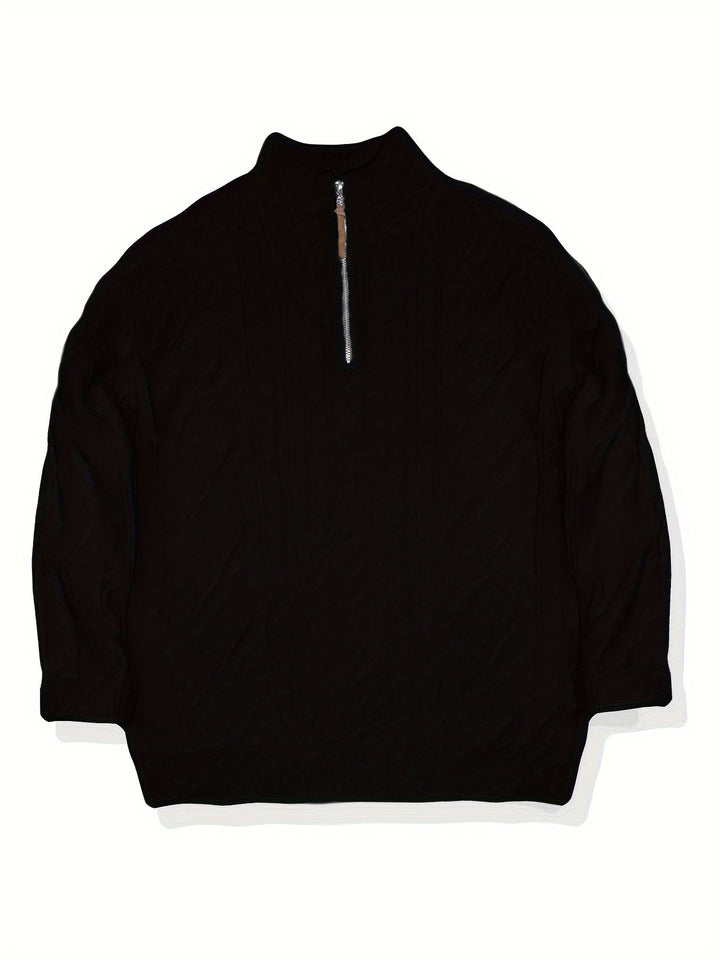 BRYNOUVELLE | Polo pour Hommes avec Fermeture Éclair Quart