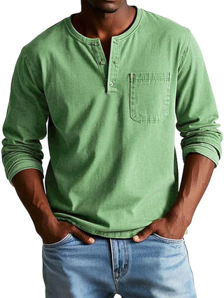 BRYNOUVELLE | Chemise Henley à Manches Longues pour Hommes