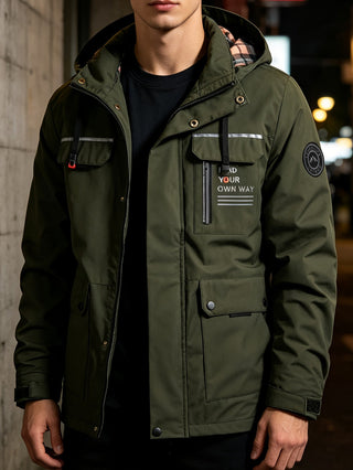 BRYNOUVELLE | Veste à Capuche avec Fermeture Éclair pour Hommes