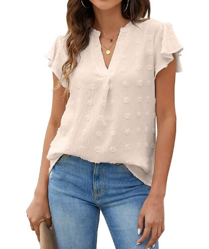 BRYNOUVELLE | Blouse Chic en Patchwork avec Volants Kari
