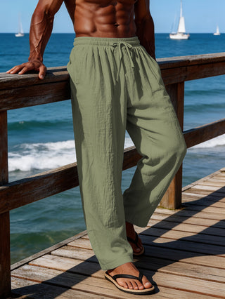 BRYNOUVELLE | SHORT EN LIN À CORDON POUR HOMMES