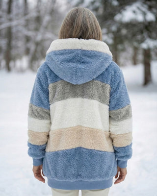 Ombretta | Manteau en Peluche Bicolore