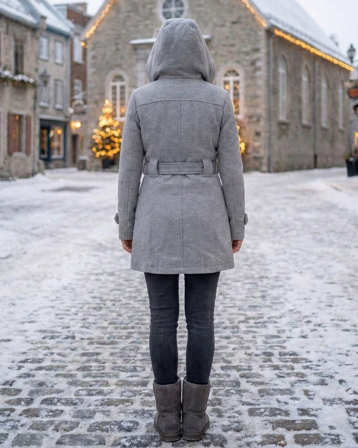 Zelinda | Manteau en Laine à Carreaux