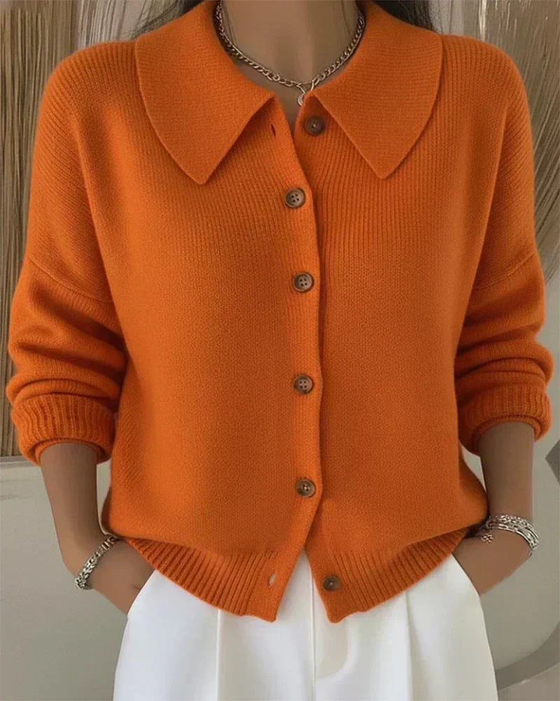 Velia | Cardigan avec Col Chemise