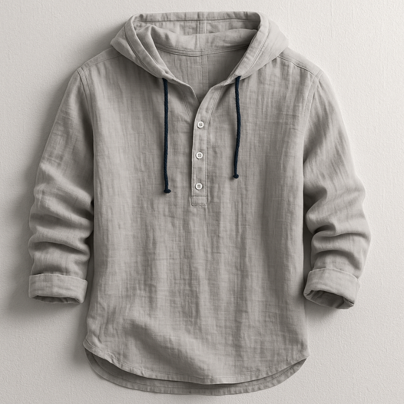 BRYNOUVELLE | HOODIE EN MÉLANGE DE LIN POUR HOMMES