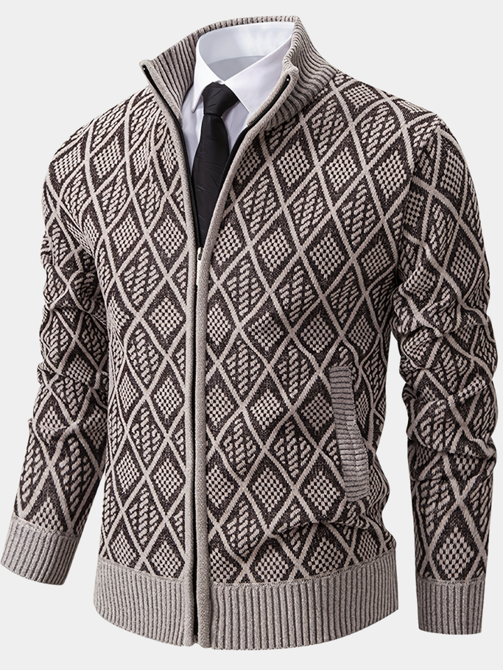 BRYNOUVELLE | PULL EN MAILLE GÉOMÉTRIQUE POUR HOMME