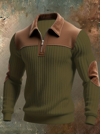 BRYNOUVELLE | PULL À COULISSEAU ET DEMI-FERMETURE ÉCLAIR POUR HOMMES