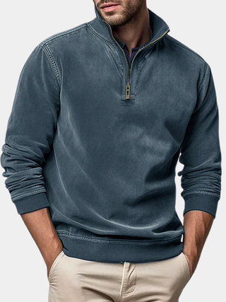 BRYNOUVELLE | Pull en Maille Homme avec Demi-Fermeture Éclair