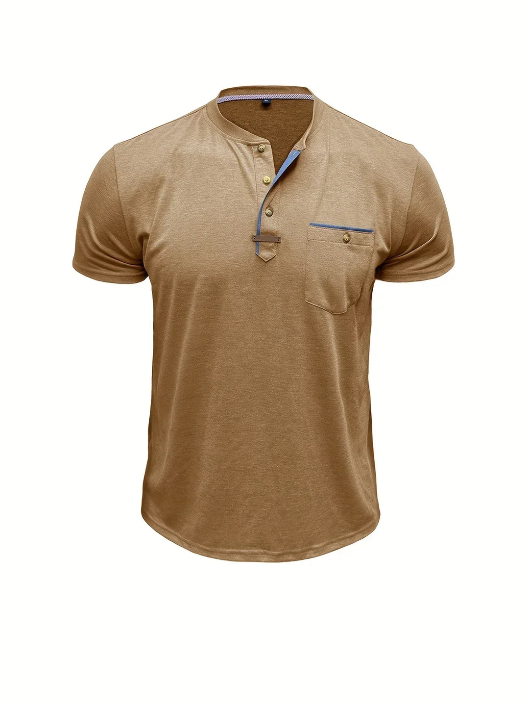 BRYNOUVELLE | T-SHIRT COL ROND ÉLÉGANT AVEC POCHE