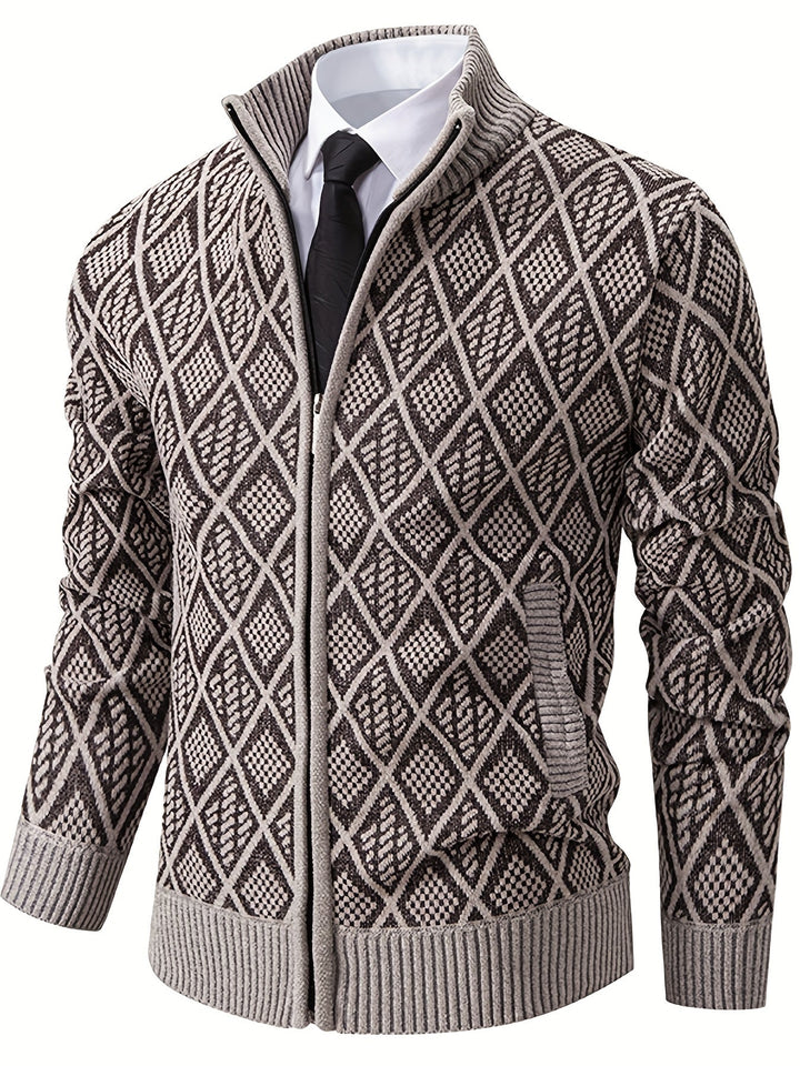 BRYNOUVELLE | PULL EN MAILLE GÉOMÉTRIQUE POUR HOMME