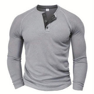 BRYNOUVELLE | T-Shirt Henley Texturé pour Homme