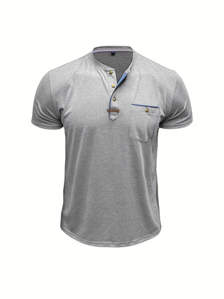 BRYNOUVELLE | T-SHIRT COL ROND ÉLÉGANT AVEC POCHE