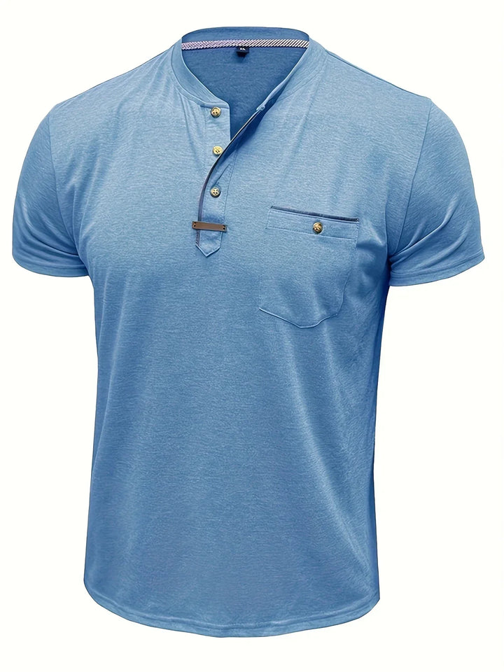 BRYNOUVELLE | T-SHIRT COL ROND ÉLÉGANT AVEC POCHE