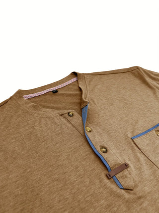 BRYNOUVELLE | T-SHIRT COL ROND ÉLÉGANT AVEC POCHE