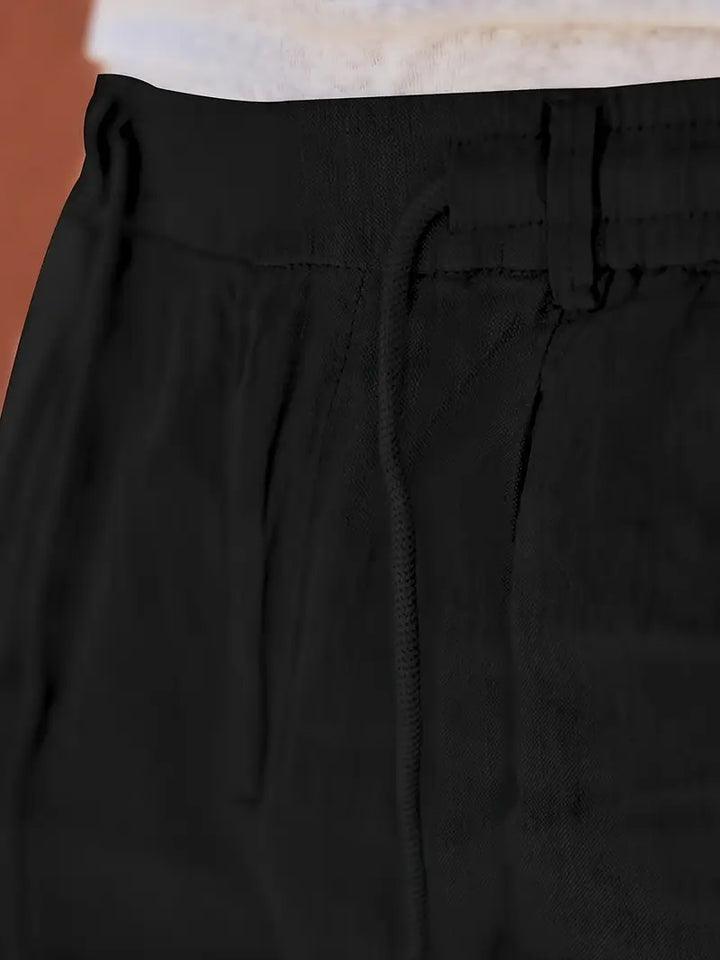 NICHOLS | PANTALONS LARGES EN LIN AVEC CORDON