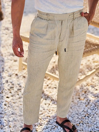 NICHOLS | PANTALONS LARGES EN LIN AVEC CORDON