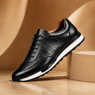 BRYNOUVELLE | Baskets en Cuir Texturé pour Hommes
