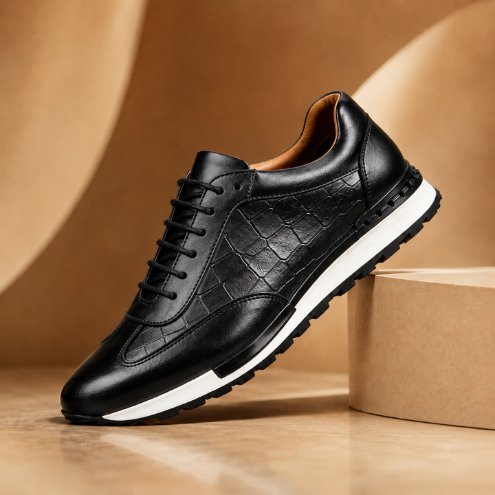 BRYNOUVELLE | Baskets en Cuir Texturé pour Hommes