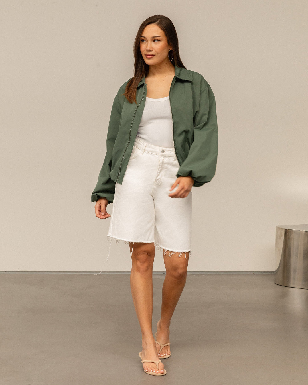 VESTE BEA TRACK VERT MILITAIRE