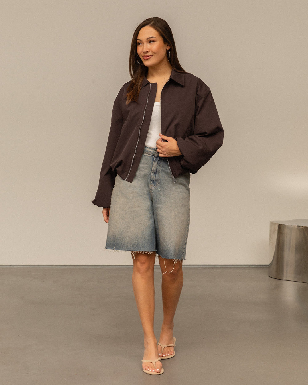 VESTE TRACK BEA MARRON FONCÉ