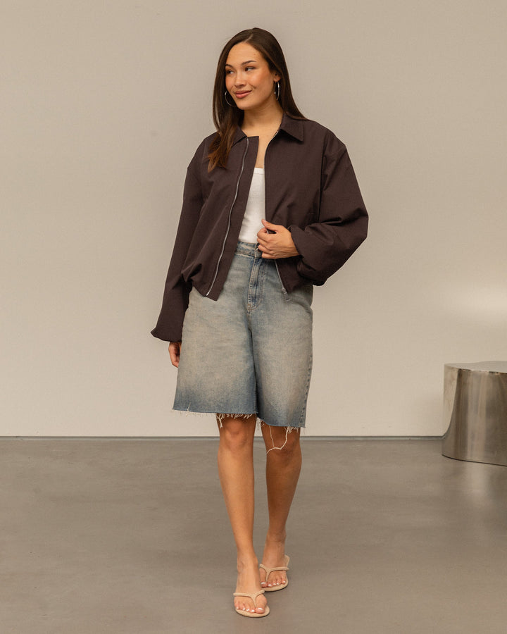 VESTE TRACK BEA MARRON FONCÉ