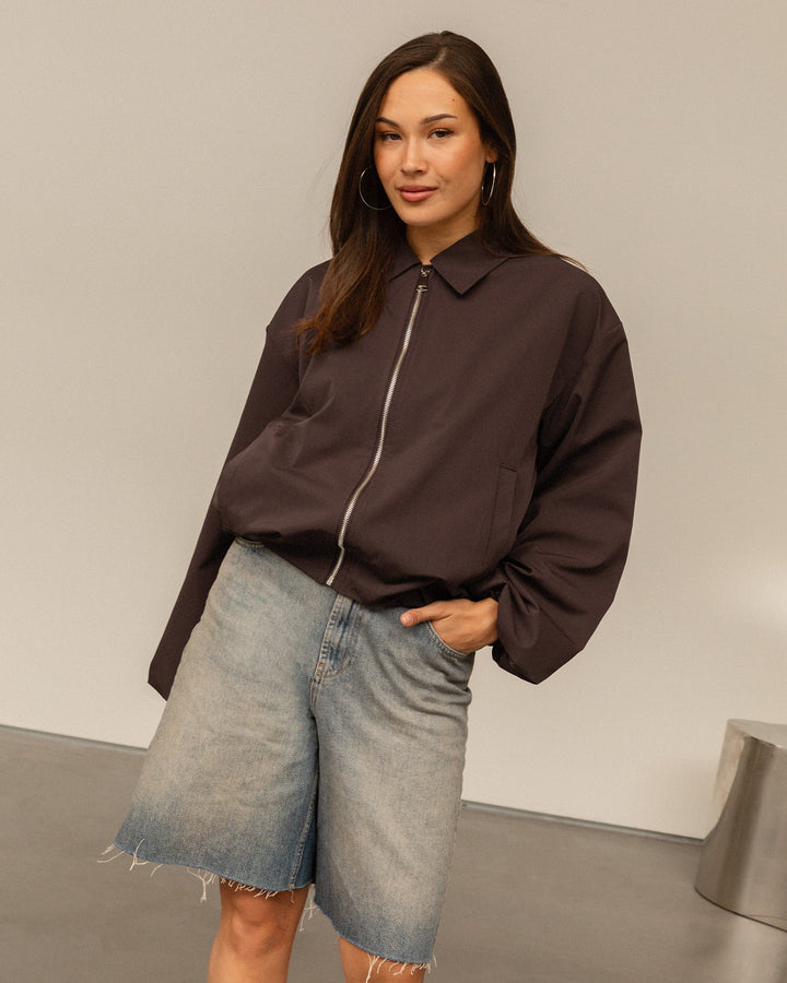 VESTE TRACK BEA MARRON FONCÉ