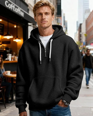 BRYNOUVELLE | SWEAT À CAPUCHE EN TEXTURE TISSÉE POUR HOMME