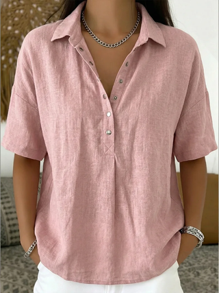 BRYNOUVELLE | Blouse avec Col et Détails Boutonnés Willow