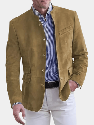 BRYNOUVELLE | Veste en Daim pour Hommes avec Col