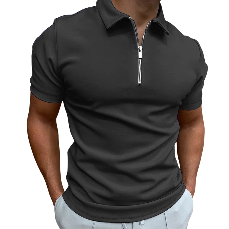 BRYNOUVELLE | POLO MODERNE AVEC ZIP MI-HAUT