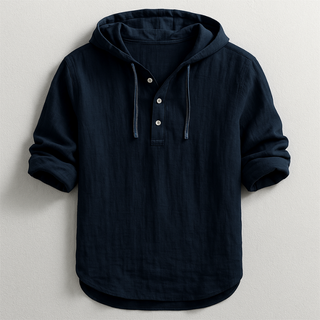BRYNOUVELLE | HOODIE EN MÉLANGE DE LIN POUR HOMMES