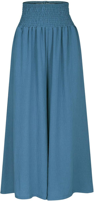 BRYNOUVELLE | Pantalon large pour femme avec taille smockée