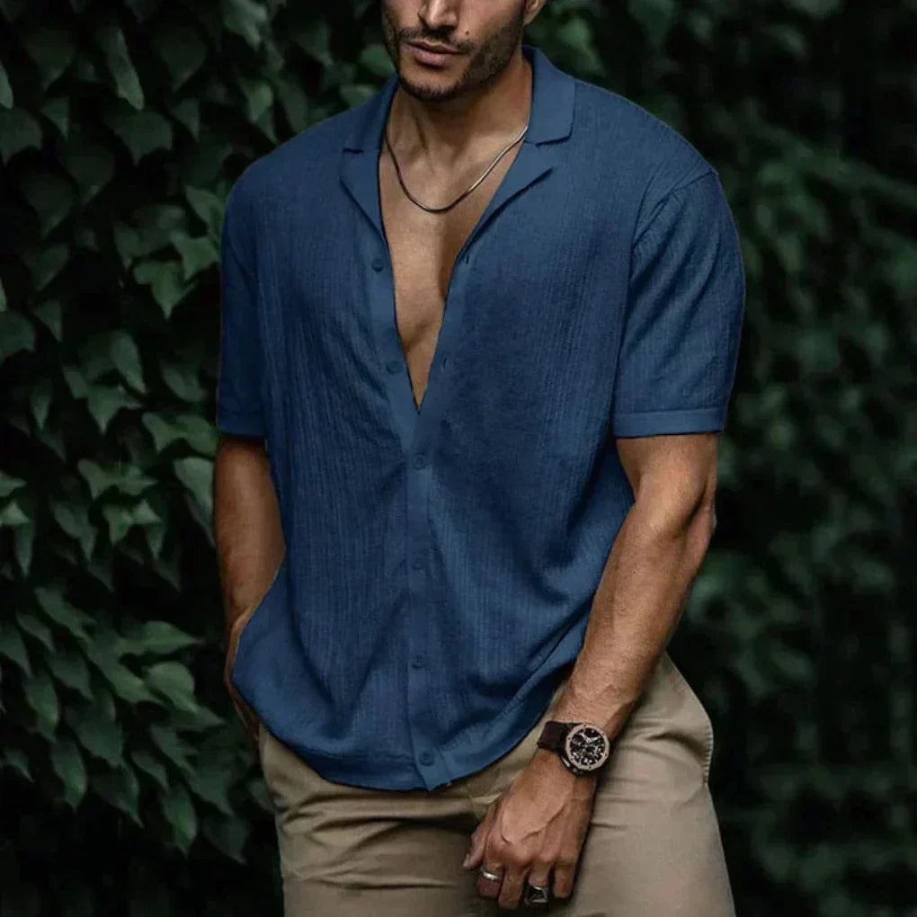 BRYNOUVELLE | Chemise en Lin Tricotée pour Homme