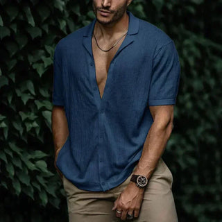 BRYNOUVELLE | Chemise en Lin Tricotée pour Homme