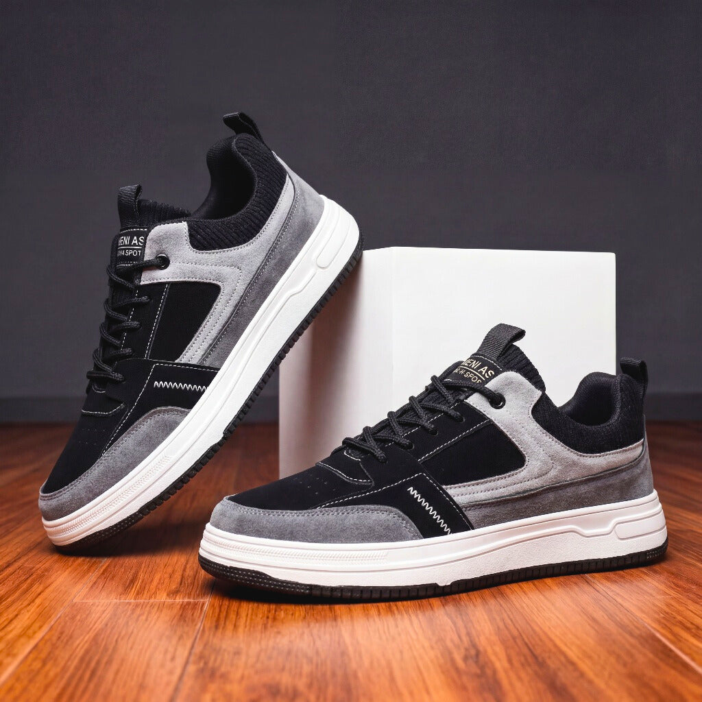 BRYNOUVELLE | CUIR SANS LACETS BASKETS POUR HOMMES
