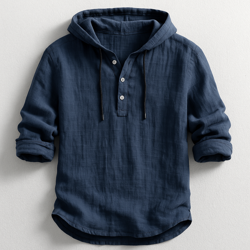 BRYNOUVELLE | HOODIE EN MÉLANGE DE LIN POUR HOMMES