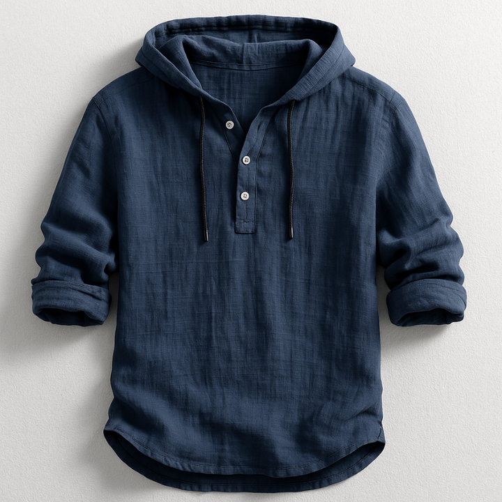 BRYNOUVELLE | HOODIE EN MÉLANGE DE LIN POUR HOMMES