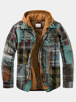 BRYNOUVELLE | VESTE À CARREAUX EN PATCHWORK POUR HOMMES