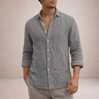 BRYNOUVELLE | Chemise en Lin à Col Ouvert pour Homme