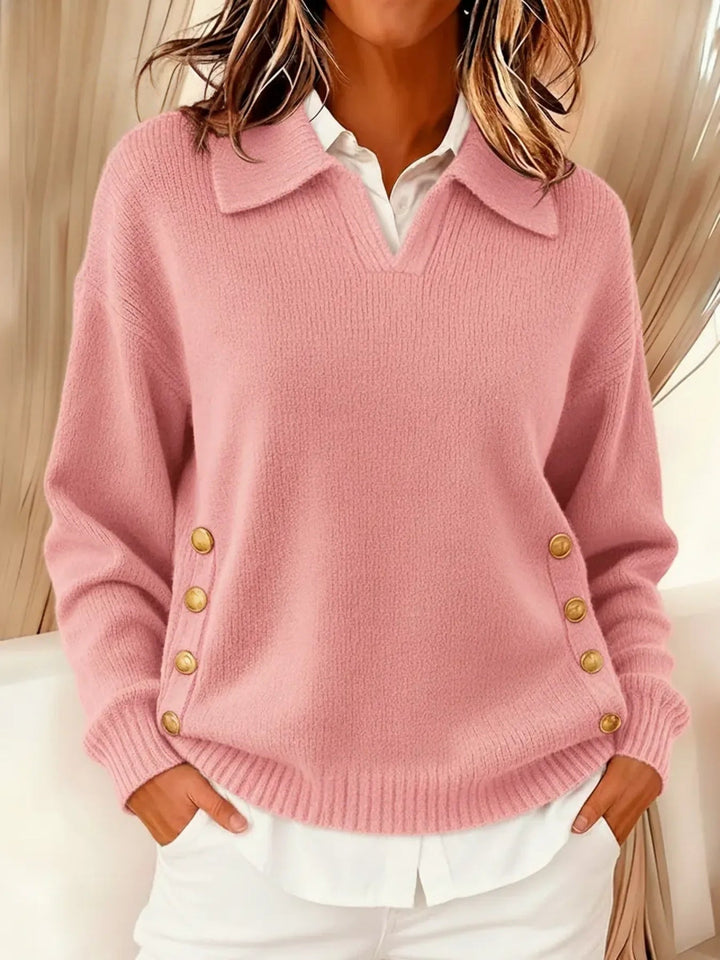 Erminia | Pull avec Col Polo et Boutons