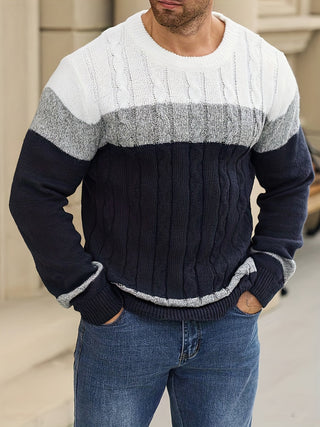 BRYNOUVELLE | Pull en Maille Color Block pour Hommes