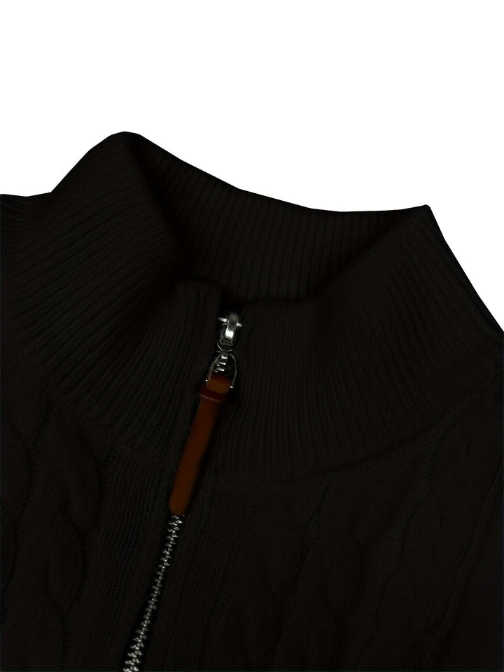 BRYNOUVELLE | Polo pour Hommes avec Fermeture Éclair Quart