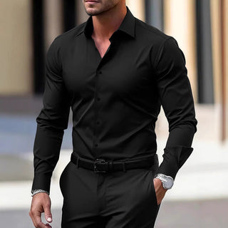 BRYNOUVELLE | Chemise en Velours à Col pour Hommes