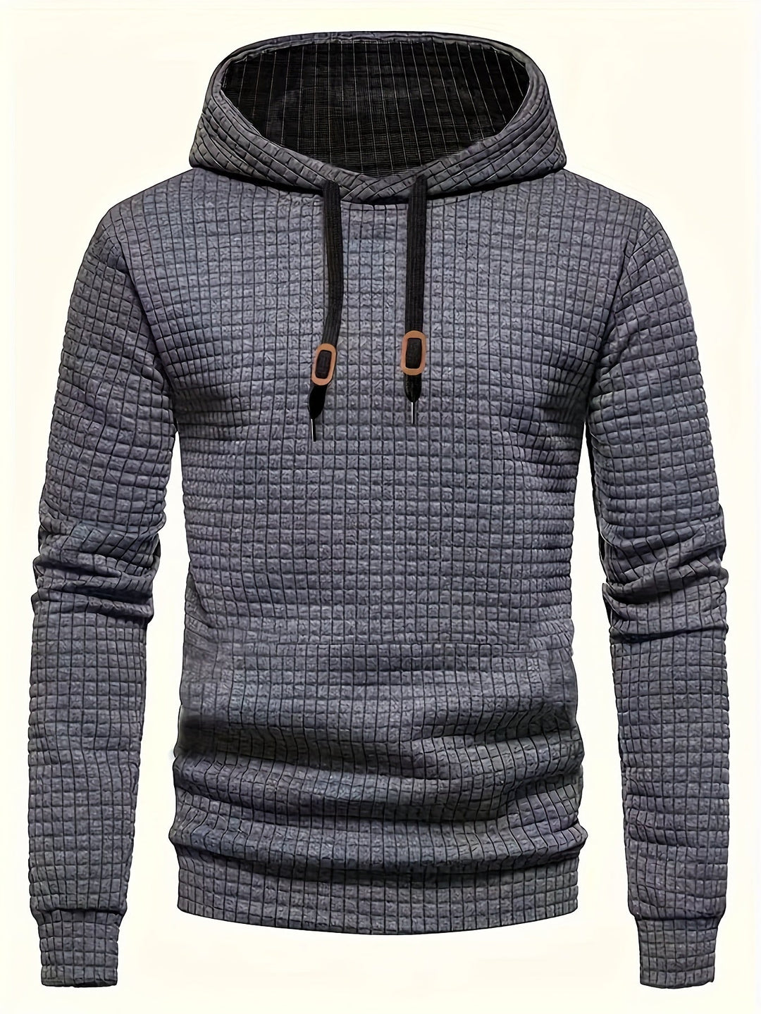 BRYNOUVELLE | VESTE À CAPUCHE À CARREAUX POUR HOMMES