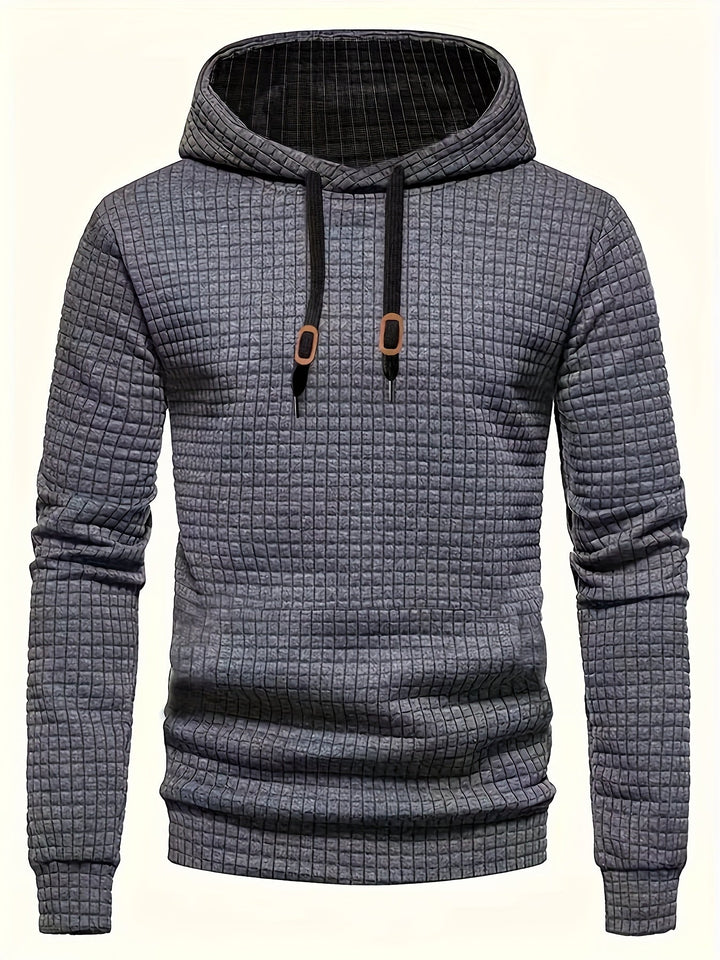 BRYNOUVELLE | VESTE À CAPUCHE À CARREAUX POUR HOMMES