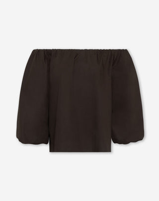 HAUT À MANCHES GONFLÉES DÉCOLLETÉ
